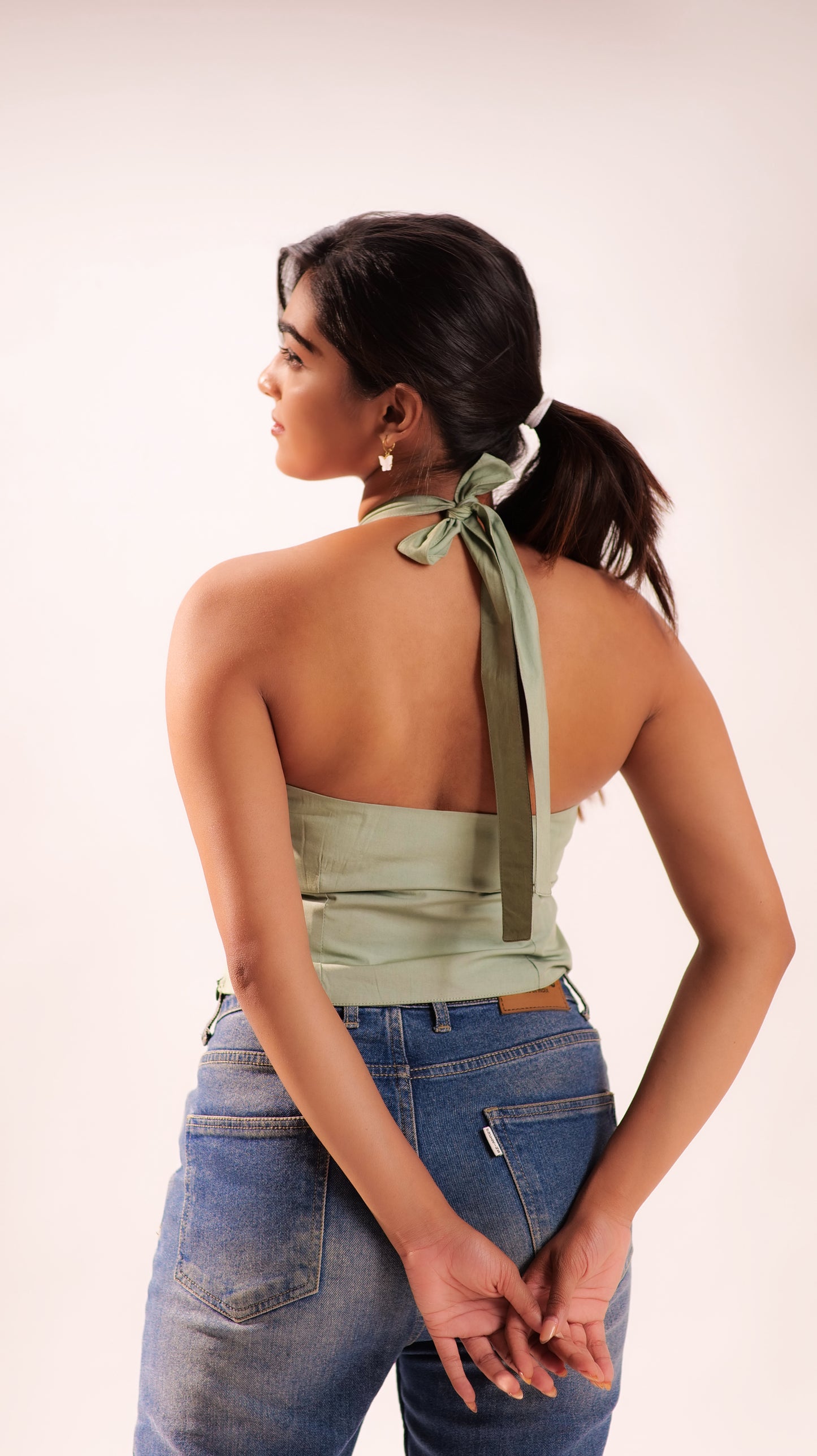 Sage Halter Top