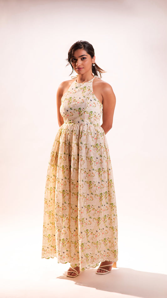 Bloom Halter Maxi Dress