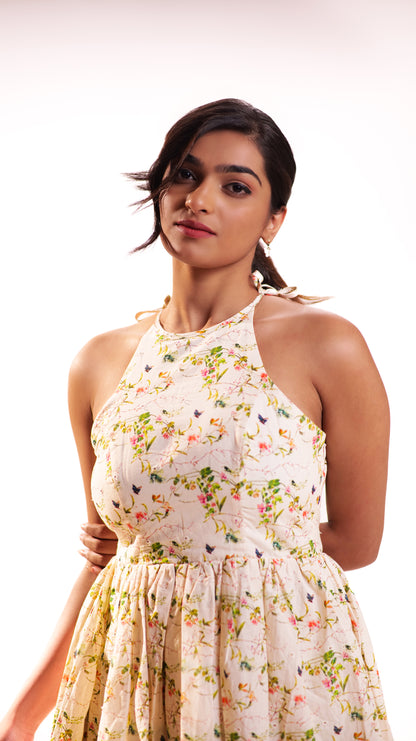 Bloom Halter Maxi Dress
