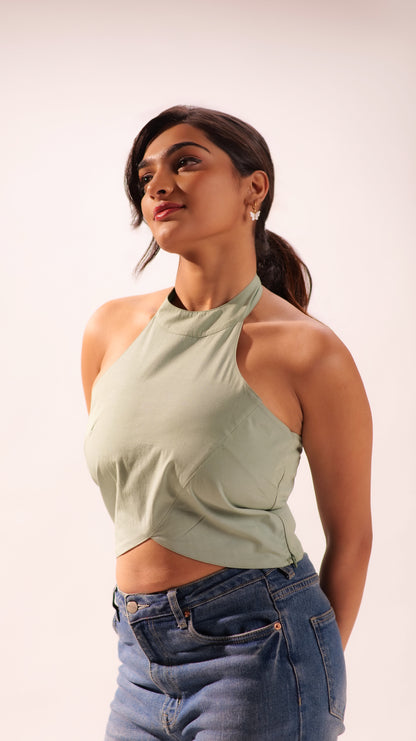 Sage Halter Top